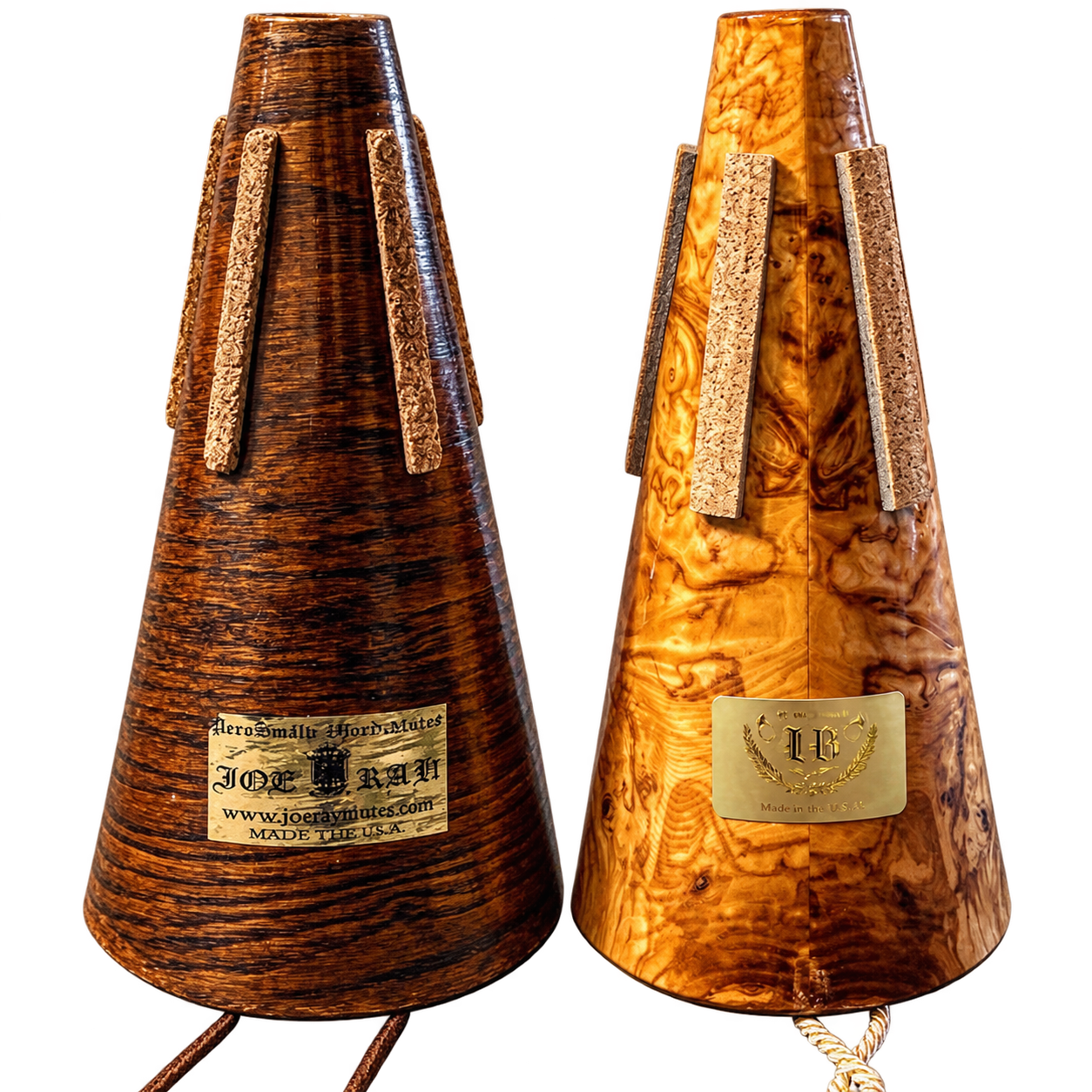Two Ion Balu French horn mutes